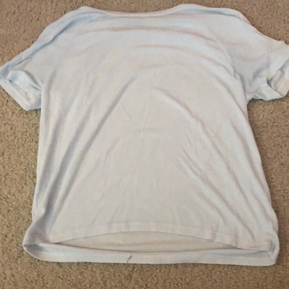 Crop ribbed American eagle shirt